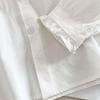 White Shirt Ruffled Loose Long-sleeved Top Autumn New Solid Color Doll Collar Shirt Women French Sweet