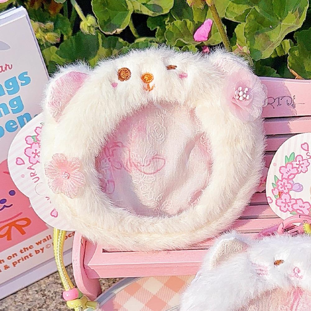 

Розовый значок Ита-бэг Плюшевая прозрачная сумка для значков Портативный кошелек-ноль с животным Уличный bear