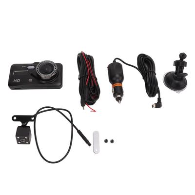Front Rear Dual Dash Cam Night Vision Driving Recorder Multifunction IPS Touch Screen for Safe