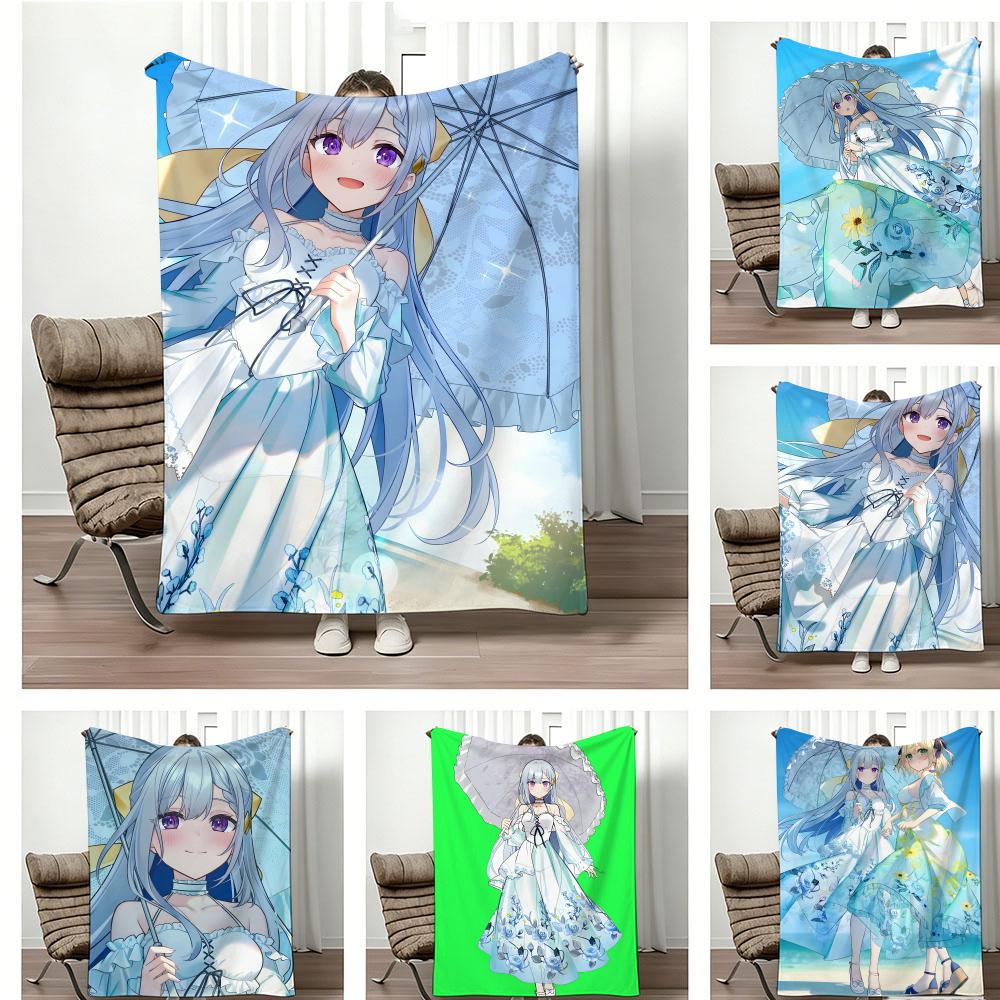 ANIME M-MagiRevo Throw Lightweight 240g Flannel Blanket Soft Skin-friendly for Summer Cooling