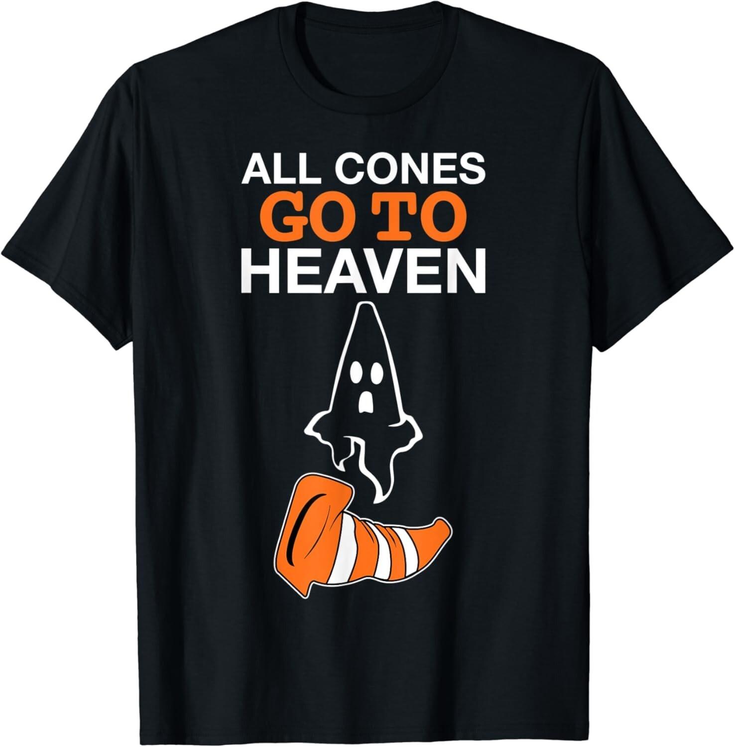 All Cones Go To Heaven I Cone Design Halloween Autocross Gifts Unisex T-Shirt XXL