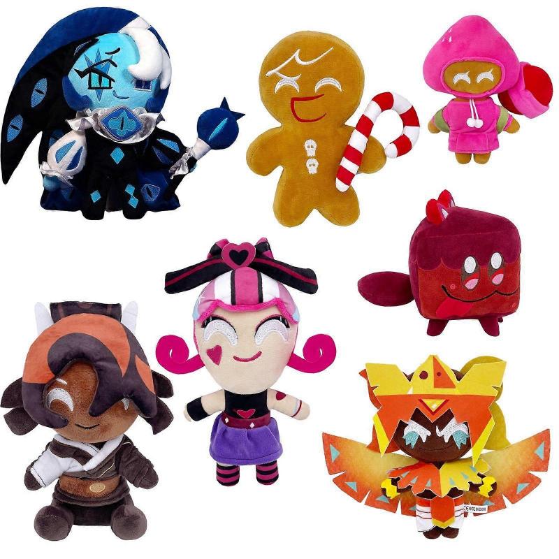 Cookie Run Kingdom Plush Toy Shadow Milk Cookie Plushies Stuffed Animals Doll Kids Gifts