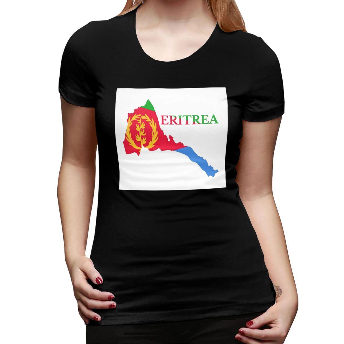

Eritrea Flag Proud Eritrean TShirt for Women Round Neck Streetwear T Shirts Womens Tees Short Summer Clothes Tops 4XL