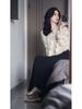 Women's 2024 Autumn/Winter Sequin V-Neck Tassel Knit Sweater