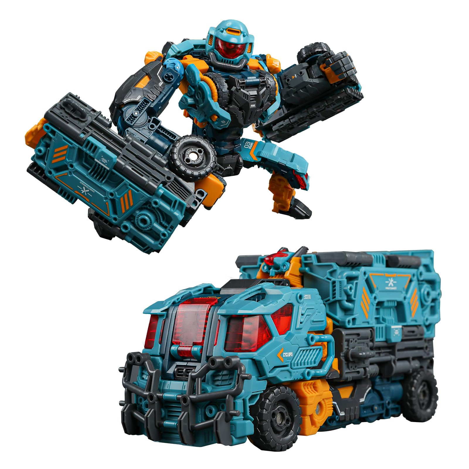 

BEASTBOX 52TOYS BEASTDRIVE BD-13 CYCLOPS Assembly Toy, Transforms from Mech to Truck, Highly Articulated Action Figure, Transforming Toy, Robot