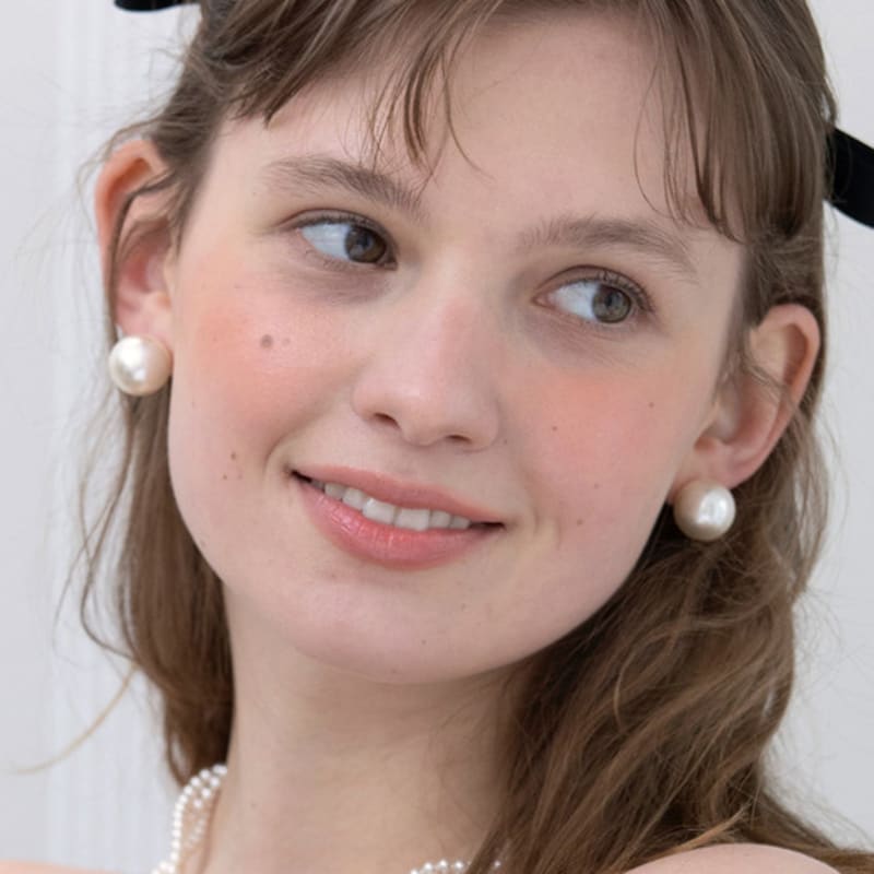 FANTASTIC PLANET Silver 925 Classic Pearl Earrings 8mm, 10mm, 12mm, 14mm, 16mm