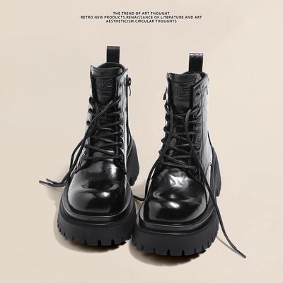 [Fanfna] Martin Boots Women's 2025 New Autumn and Winter British Style Explosion Increased Thick-soled Versatile Skinny Short Boots