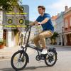 SPATIAL Vélo Électrique 20"Pliant - Moteur 250W-Batterie 36V/13Ah- 25 km/h Max-100KM Max(Mode ASSIST)- Shimano 7 vitesses-Noir