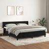 3131095 vidaXL Divan-lit Tapissier Avec Matelas Noir 180x200 Cm Velours