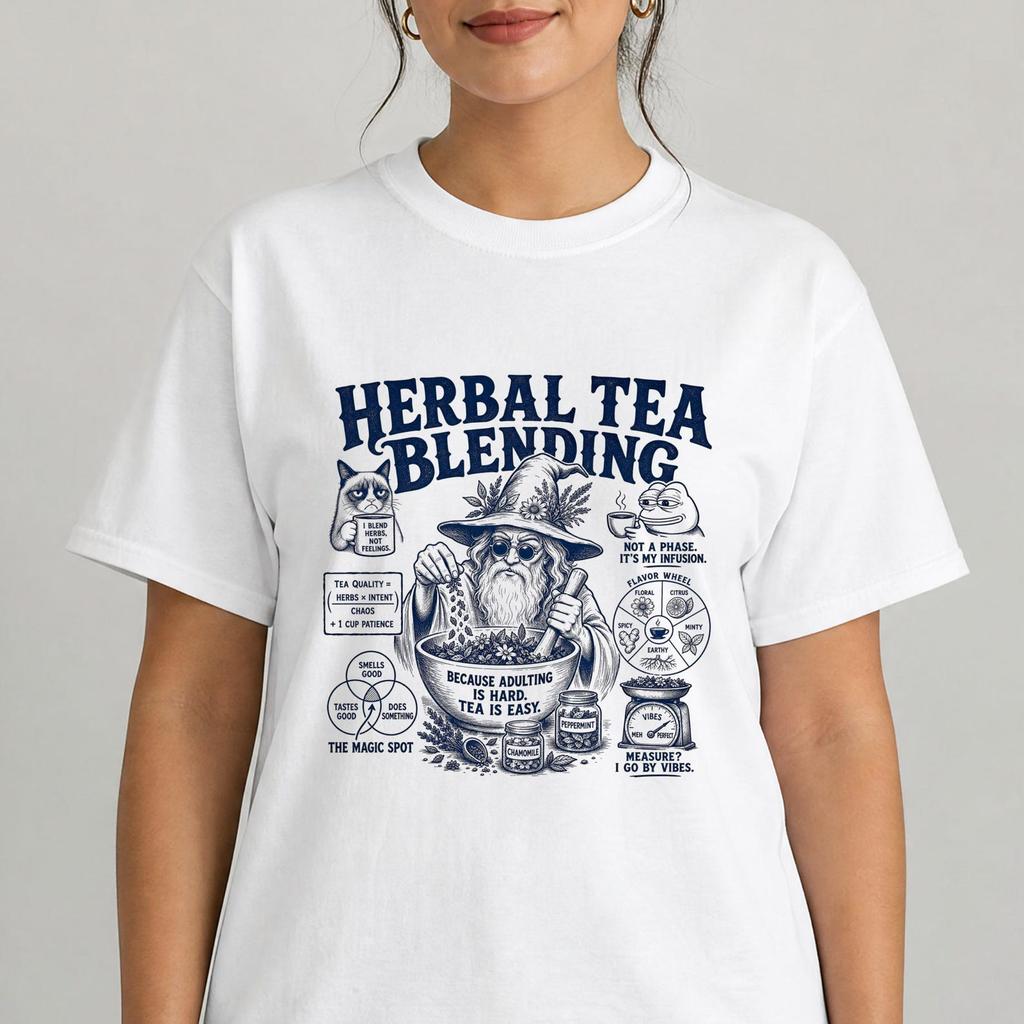 Funny Herbal Tea Blending Shirt - Retro Herbal Tea Blending Gift - Sarcastic Herbal Tea Blending Clothing