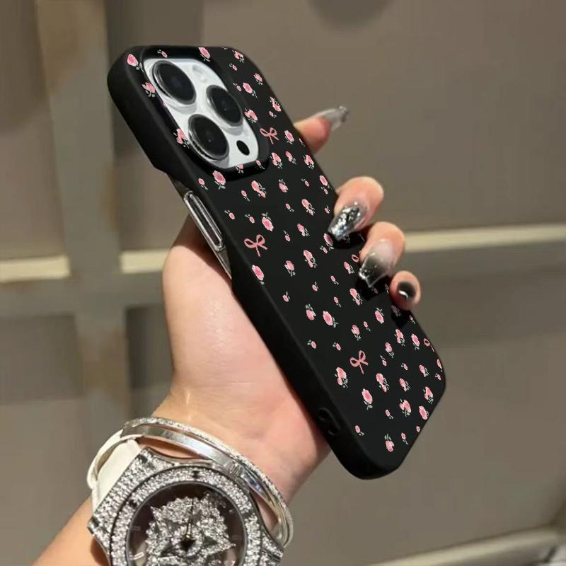 Full Screen Floral Print Suitable For iPhone 16 15 14 13 12 11 Pro Max 14 15 16 Plus Half Pack Shock-Absorbing Phone Case