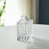 Glass Creaft Transparent Hydroponics Vase Embossed Printing Mini Glass Vase  Home Decor