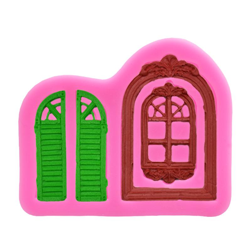 Door Cake Border Silicone Baking Mold Diy Mould Chocolate Fondant Cake Decorating Tool Temperature Resistance Molds Silicone