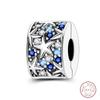 Design 925 Silver Heart Claw Print Bee Conch Text Shining Zircon Fixed 3mm Charms Beads DIY Jewelry Making