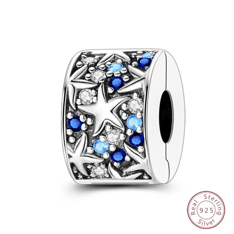 Design 925 Silver Heart Claw Print Bee Conch Text Shining Zircon Fixed 3mm Charms Beads DIY Jewelry Making