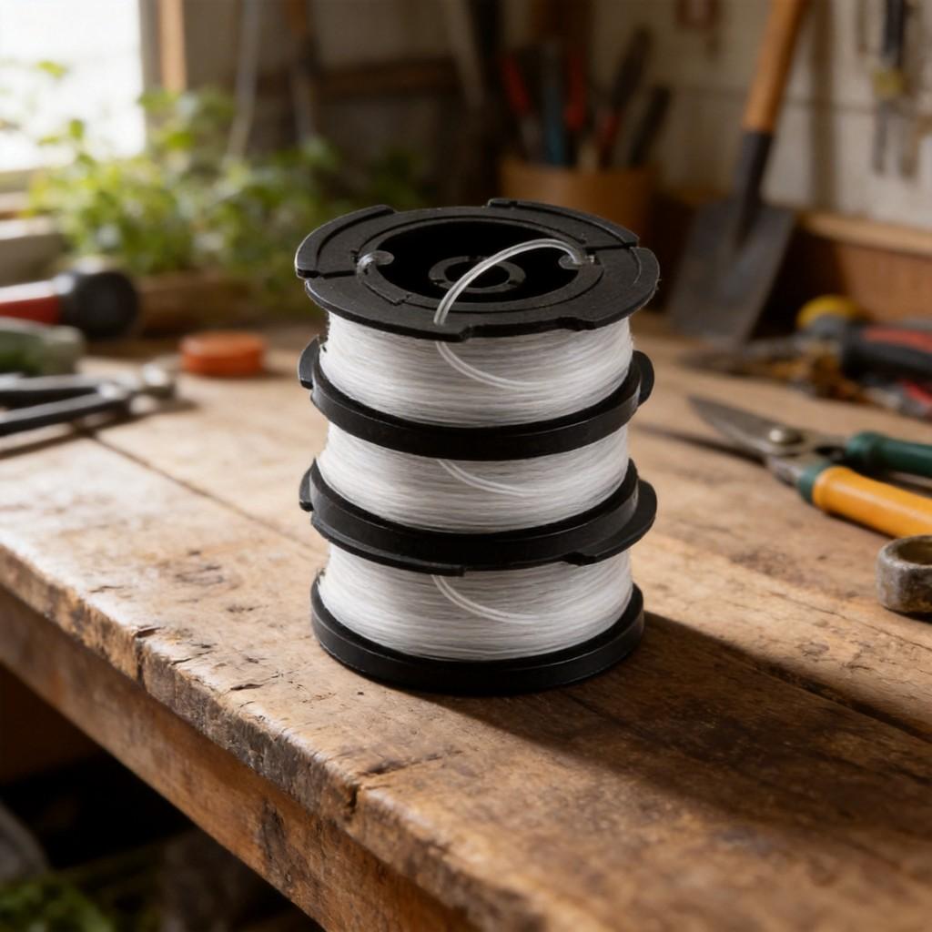Black Decker A6481 Ersatz-Nylonsspule für Rasentrimmer mit Feder und Abdeckung