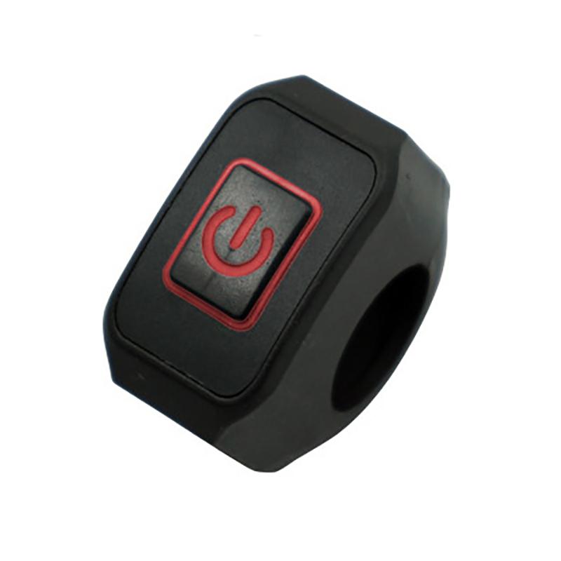 

7/8 22 мм универсальный мотоциклетный самоблокирующийся водонепроницаемый переключатель на руль водонепроницаемая кнопка управления переключателем со светодиодной подсветкой 1 шт. красный