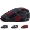 Neue Y2K Patchwork Grobkarriertes Barett Lässige Herren Damen Retro Flache Kappe Mode Vintage Hip Hop Schiebermütze Für Frühling Herbst Unisex