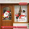 Santa Claus Wall Stickers: Cute Cartoon Christmas Decorations for Windows and Shop Layouts