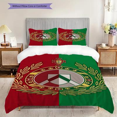 National Emblem Portugal Bedding (1 * Duvet Cover + 2 * Pillowcase, Without Core) Christmas Birthday Gift Duvet Cover and Pillowcase