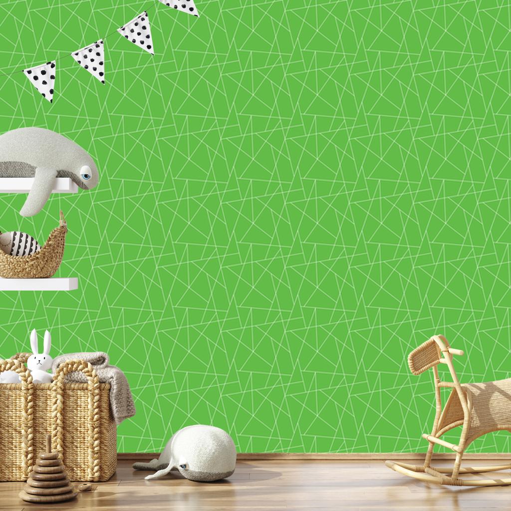 Wallpaper Geometric pattern green background, green center 50x1000