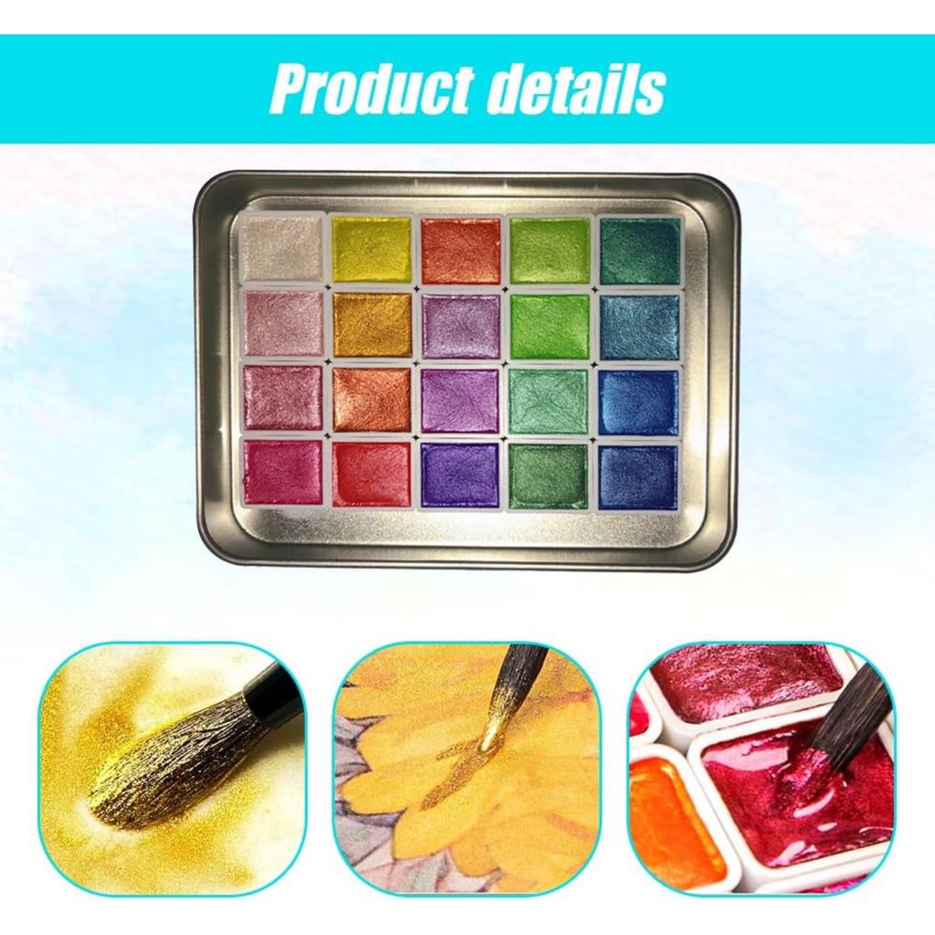 20 Colors Watercolor Painting Set, 2026 New Mini Forestry Shifting Watercolor Painting Set, Crafts Painting Supplies, Drawing Christmas Gifts