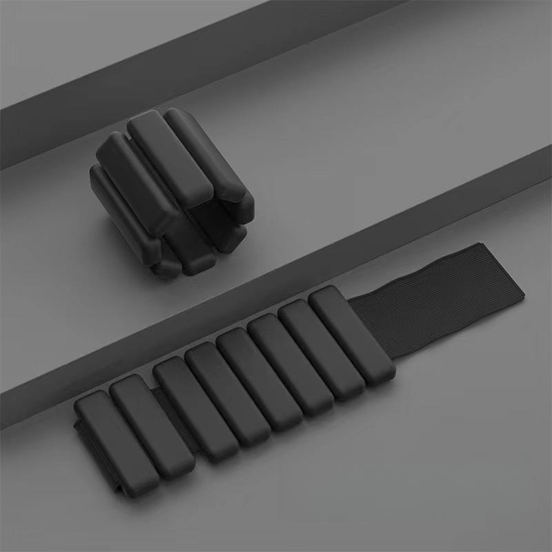 

Силиконовые силовые тренировочные пояса с отягощениями, подходящие для ношения на запястьях и лодыжках, с нескользящими дышащими ремнями и съемными весовыми пластинами чёрный