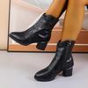 2024 Bestseller Damen Mittelhohe Weiche Leder Mittelhohe Martin Boots - Herbst/Winter Mode