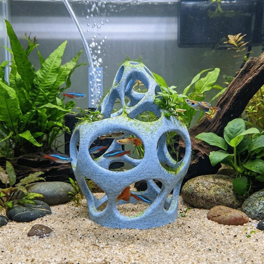 Natural Look Fish Shrimp Breeding Shelter 3D Printed Aquarium Hiding House Micro Landscape