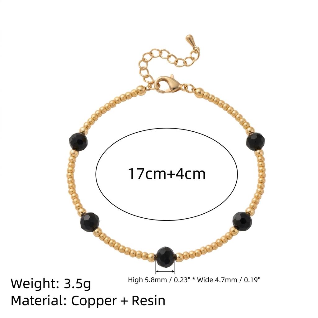 Vintage Beaded Stacked Bracelet Combination Personalized Handpiece Female Gold Plated