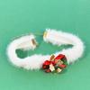 Plush Christmas Choker Velvet Bowknot Xmas Clavicle Chain  Holiday Photography Accessories