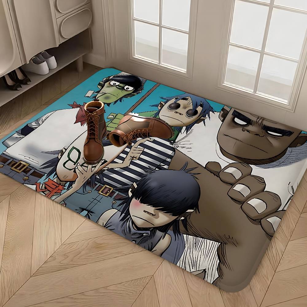 Music Cool Band G-gorillaz Door Mat Washable Non-Slip Living Room Sofa Chairs Area Mat Kitchen Doormat Area Rug