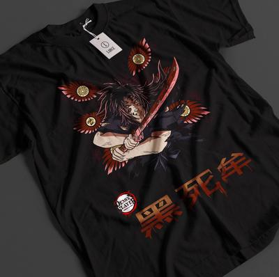 Koszulka Demon Slayer Kokushibo Górny Księżyc 1 T-shirt Tanjiro KNY Anime Muzan Koszulka