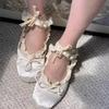 Girl Lolita Modern Dance Latin Dance Socks Ballet Lace Tie Straps Boat Socks Bowknot Women Fishnet Slippers