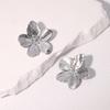Retro Stainless Steel Floral Stud Earrings – Advanced Design, Non-fading, Versatile, for Women