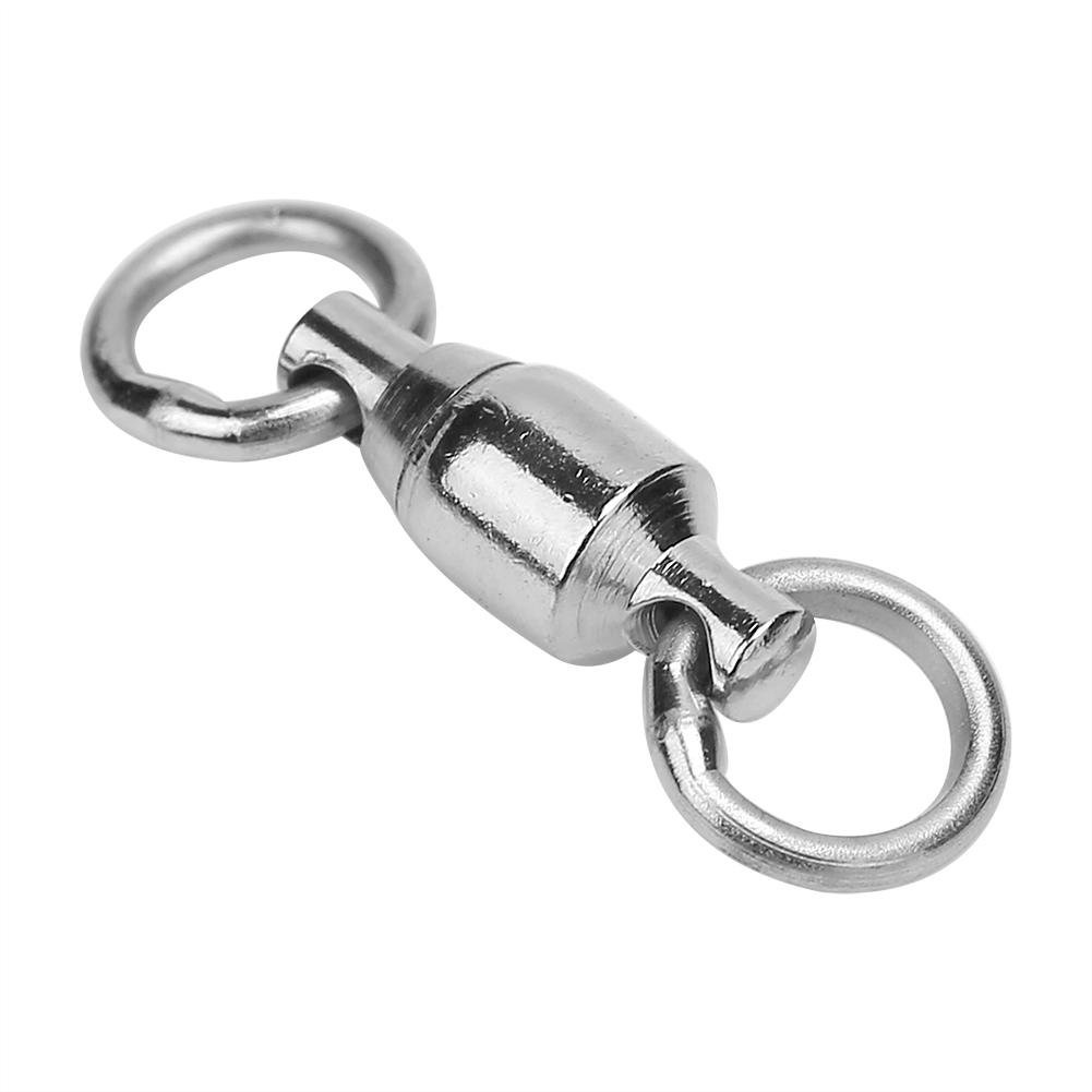 Swivel Fishing Tackle Rings Solid Rolling Hooks Lure Bearing (4#20pcs)