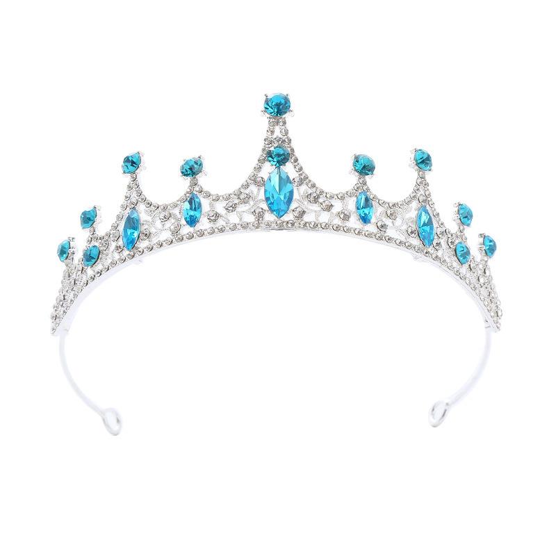 Crown Headwear  Birthday Hair Band  Queen Baroque Rhinestone European and American Bride's Crown Dress  Hair Crown