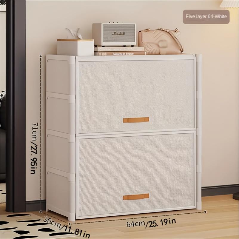 Shoe Rack with Dust Cover - Portable, Stackable and Independent Home Office Shoe Cabinet, Clean, Neat, Convenient, Beautiful, The Best Christmas Gift