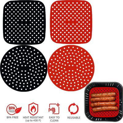 Kitchen Reusable Silicone Air Fryer Liner Non-Stick Steamer Pad Air Fryer Accessory Baking Liner Cooking Air Fryer Baking Paper