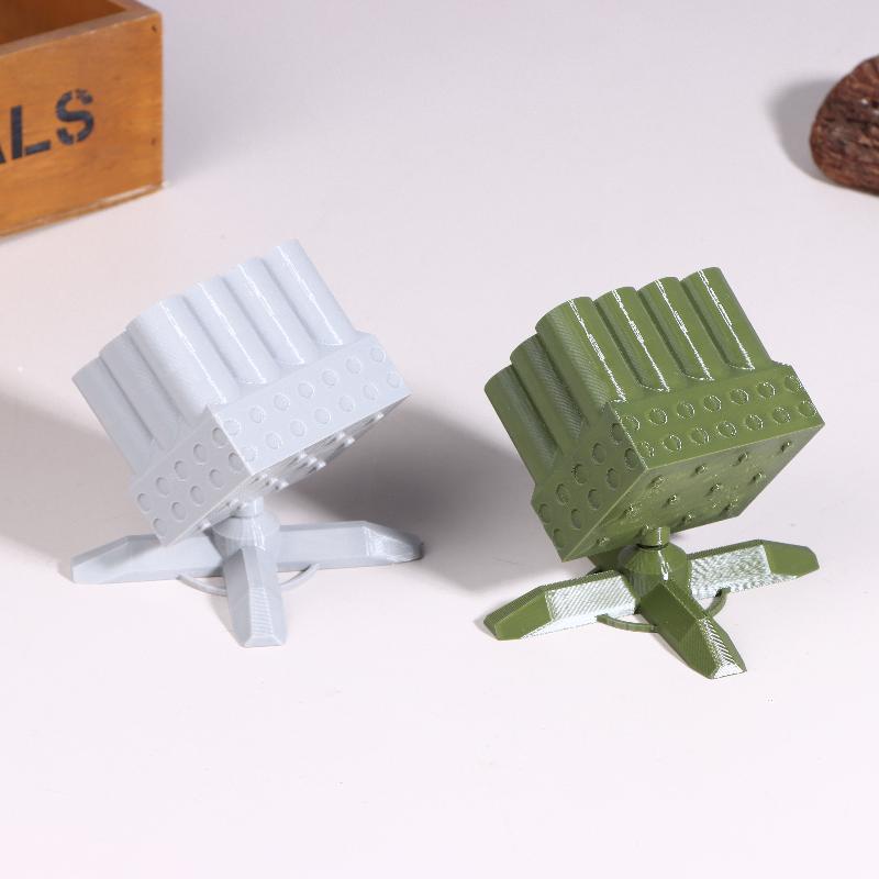 3D Printed Creative Missile Shaped AA Battery Storage Organizer - Desktop Figurine Battery Storage Box