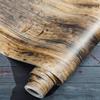 Wood Grain Self-adhesive Wallpaper Restaurant Living Room Home Decoration Background Wall Renovation Sticker PVC Wallpaper