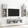 Vidaxl 6-Częściowy Zestaw Mebli Tv Z Led, Szary Dąb Sonoma