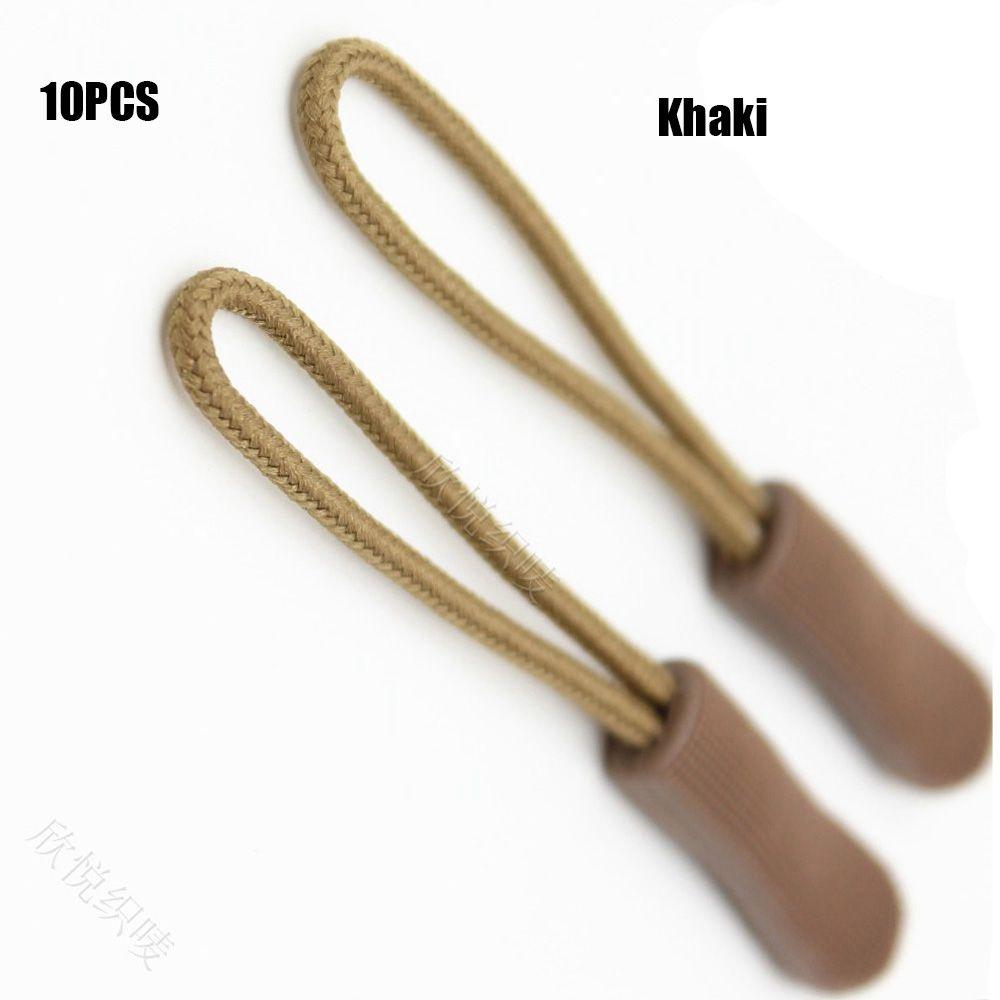 10pcs 9 Colors Bags Clip Buckle Travel Clothing Cord Rope Pullers Zipper Pull Zip Puller Replacement Ends Lock Zips