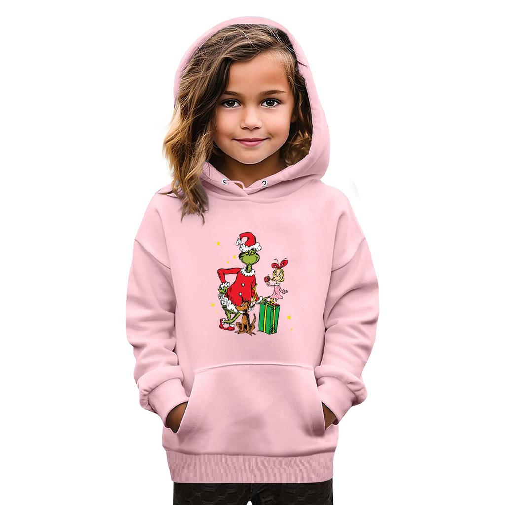 Sweatshirts For Teen Girls Hoodies Long Sleeve Drawstring Pullover Cute Oversized Hoodie Christmas Day