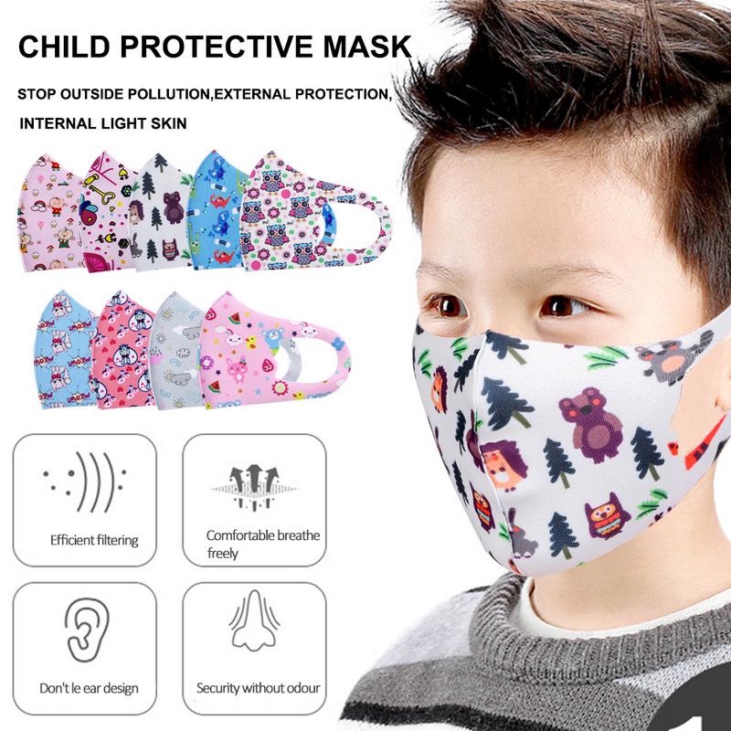 2pcs Hedgehog Pattern Woman Anti Fog Dustproof Face Mouth Mask Protective Masks