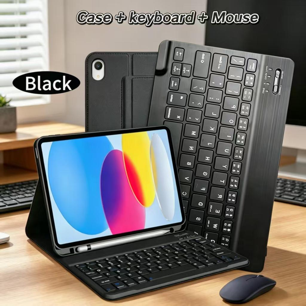 Case for iPad A16/A19 11 Inch /, Wireless Bluetooth Keyboard Case for iPad 10th 10.9 Inch , for iPad Smart Stand Cov