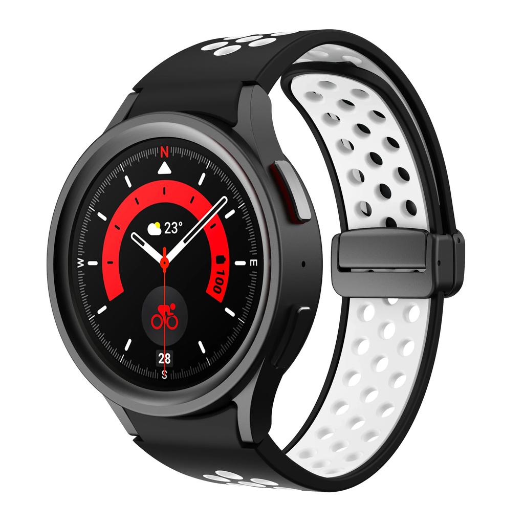 Magnetic Silicone Band for Samsung Galaxy Watch 6 Classic 43 47mm 4 42 46mm 5 Pro 45mm No Gaps Loop Strap for 4/5/6 40 44mm Belt