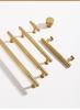 French Style Brass Cabinet Handle with Line Pattern for Wardrobe, Closet, and Drawer