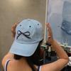 Embroidery Bowtie Hat for Girl Adjustable Spring Baseball Hat Korean Sun Hat Fashion Peaked Caps Cool Hair Decors