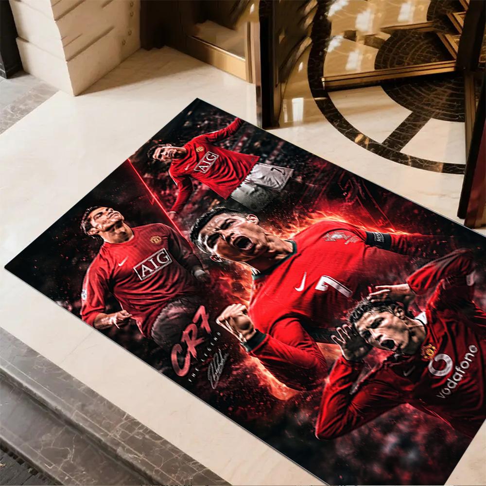 Ronaldo's Skillful Kick Area Rug Suitable for Living Rooms Decorate Room Bedrooms Study Room Antislip Carpet Decorate Offices Birthday/Christmas Gift